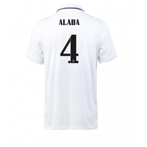 Fotbalové Dres Real Madrid David Alaba #4 Domácí 2022-23 Krátký Rukáv